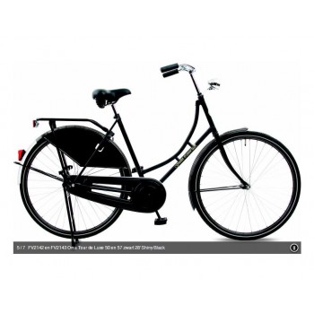 Oma Fiets 28'' Gouden Leeuw 28*1 1/2 Shiny Black