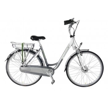 Elektrische fiets Bikkel Dames Ibee T3 Nexus 8V 14,5A Titanium / Pearlwhite