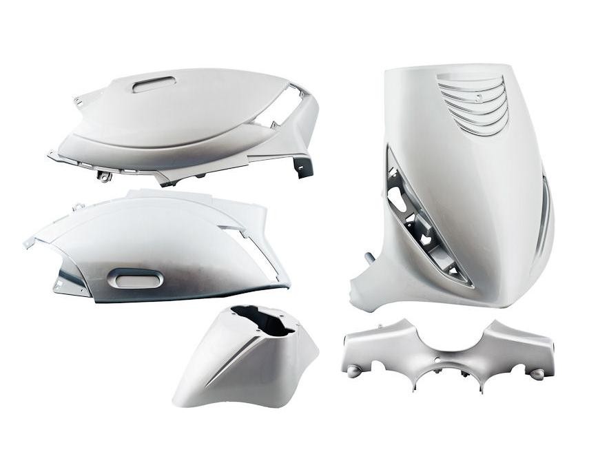 Kappenset Edge Piaggio Zip 2000 5 Delig Zilver / Grijs Metallic