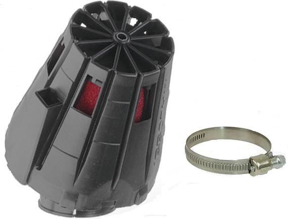 Luchtfilter Malossi E5 38 mm Zwart Schuin